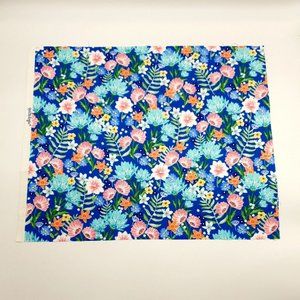 Watercolor Blue Floral Quilt Fat Quarter Fabric 100% Cotton 18" x 21" Min Cut